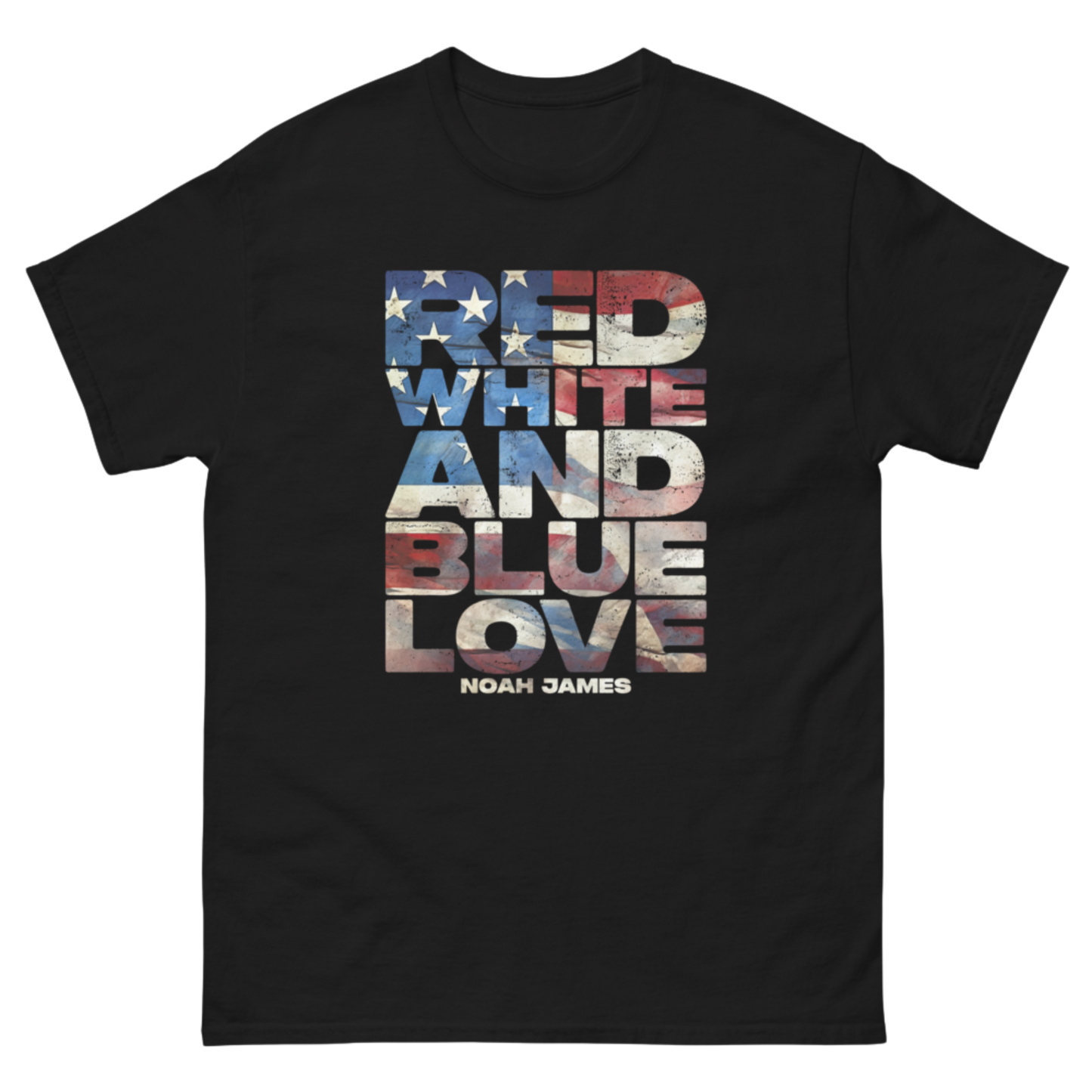 Noah James Red White And Blue Love Patriotic Tee